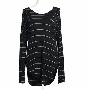 J.o&co striped long sleeve jersey knit tunic. Med